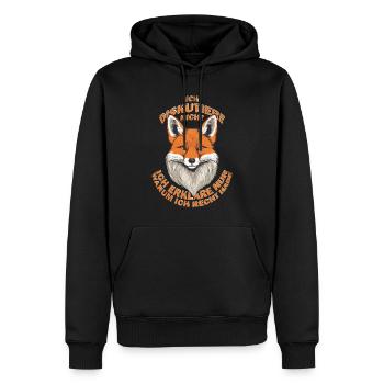 Ich diskutiere nicht, ich erkläre nur warum ich... - Männer Premium Bio Hoodie - Schwarz - Vorne - Nico (187cm)