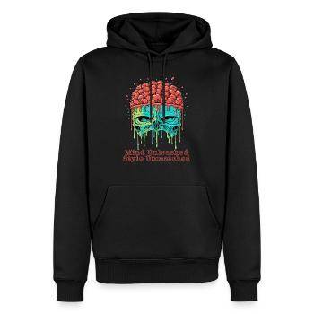 Mind Unleashed, Style Unmatched. Statementwear - Men’s Premium Organic Hoodie - black - Front - Nico (187cm)