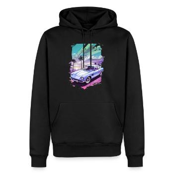 Los Angeles, États-Unis, Amérique, Californie, MIA, Retro - Sweat à capuche Premium bio Homme - noir - Devant - Nico (187cm)