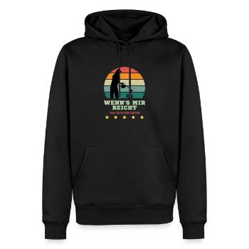 Wenn's mir reicht geh ich in den Garten - Gärtner - Männer Premium Bio Hoodie - Schwarz - Vorne - Nico (187cm)