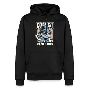 Coolcat (en anglais seulement) - Sweat à capuche Premium bio Homme - noir - Devant - Nico (187cm)