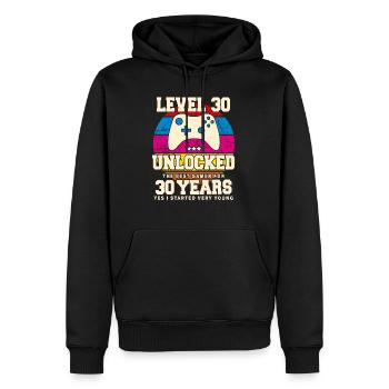 Original 1994 30 Jahre Level 30 freischalten - Männer Premium Bio Hoodie - Schwarz - Vorne - Nico (187cm)