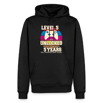 Original 2019 5 Jahre Level 5 Freischaltung - Männer Premium Bio Hoodie - Schwarz - Vorne - Nico (187cm)