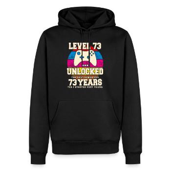 Original 1951 73 Jahre alt Level 73 Freischalten - Männer Premium Bio Hoodie - Schwarz - Vorne - Nico (187cm)