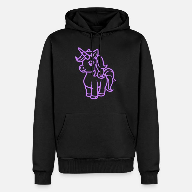licorne - Sweat à capuche Premium bio Homme - noir