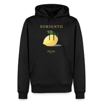 Sorrento - Amlfi Coast - Sorrento lemon - Sweat à capuche Premium bio Homme - noir - Devant - Nico (187cm)