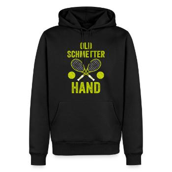 Old Schmetterhand Tennis - Männer Premium Bio Hoodie - Schwarz - Vorne - Nico (187cm)