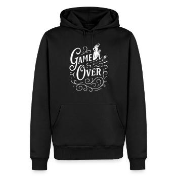 Hochzeit Game Over Lustig - Männer Premium Bio Hoodie - Schwarz - Vorne - Nico (187cm)