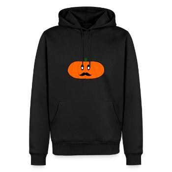 HALLOWEEN. CITROUILLE. CITROUILLE HALLOWEEN - Sweat à capuche Premium bio Homme - noir - Devant - Nico (187cm)