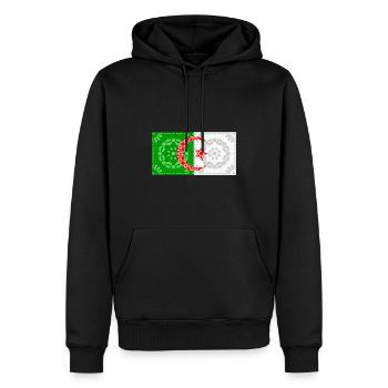 Algerien - Männer Premium Bio Hoodie - Schwarz - Vorne - Nico (187cm)