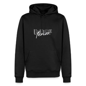 Tenor Ukulele schwarz weiß - Männer Premium Bio Hoodie - Schwarz - Vorne - Nico (187cm)