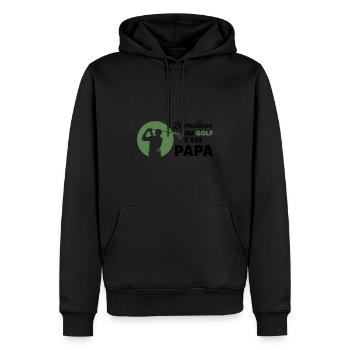 Le meilleur papa Golfeur - Sweat à capuche Premium bio Homme - noir - Devant - Nico (187cm)