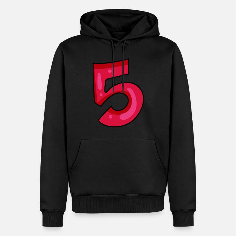 5 - Sweat à capuche Premium bio Homme - noir