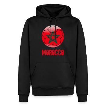 Maroc Football - Sweat à capuche Premium bio Homme - noir - Devant - Nico (187cm)