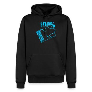 AUSTRALIAN SHEPHERD 100 - Männer Premium Bio Hoodie - Schwarz - Vorne - Nico (187cm)