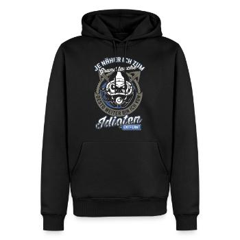 Taucher Tauchen Tauchlehrer Schnorcheln Idioten - Männer Premium Bio Hoodie - Schwarz - Vorne - Nico (187cm)