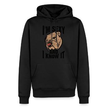 Seulement pour les vrais amateurs de bouledogue! - Sweat à capuche Premium bio Homme - noir - Devant - Nico (187cm)