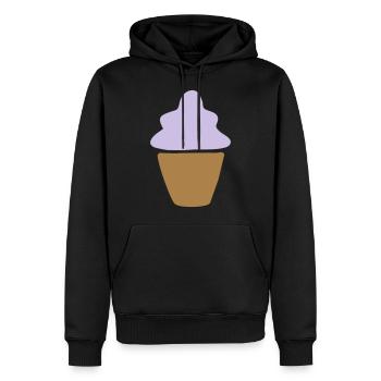 Petit gâteau cadeau de cuisson - Sweat à capuche Premium bio Homme - noir - Devant - Nico (187cm)