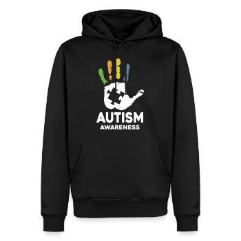 Autismus-Bewusstseins-Autismus T Shirts - Männer Premium Bio Hoodie - Schwarz - Vorne - Nico (187cm)