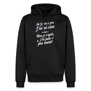 Je peux pas ultime - Sweat à capuche Premium bio Homme - noir - Devant - Nico (187cm)