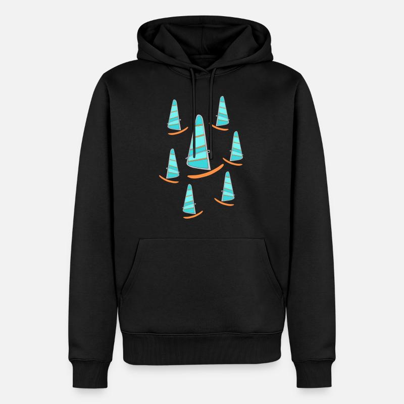Windsurfing - Männer Premium Bio Hoodie - Schwarz