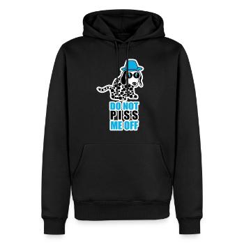 Piss mich weg MIT - Männer Premium Bio Hoodie - Schwarz - Vorne - Nico (187cm)