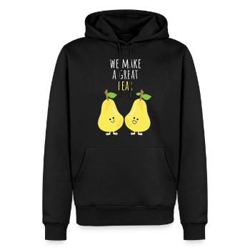 Witzige Birne Birnen Pärchen Beste Freunde - Männer Premium Bio Hoodie - Schwarz - Vorne - Nico (187cm)
