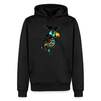 tribal - Sweat à capuche Premium bio Homme - noir - Devant - Nico (187cm)