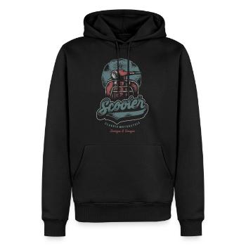 Sommer - Rollerfahrer - Spanienfeeling - Männer Premium Bio Hoodie - Schwarz - Vorne - Nico (187cm)