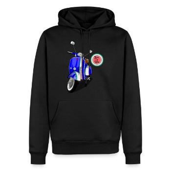 Stile di vita - Sweat à capuche Premium bio Homme - noir - Devant - Nico (187cm)