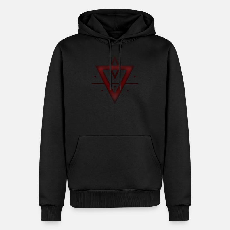 conception géométrique - Sweat à capuche Premium bio Homme - noir