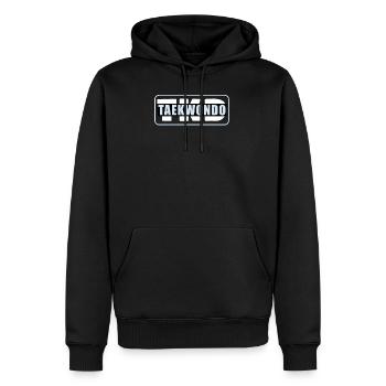 Taekwondo - Sweat à capuche Premium bio Homme - noir - Devant - Nico (187cm)