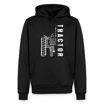 tractor pulling - Men’s Premium Organic Hoodie - black - Front - Nico (187cm)