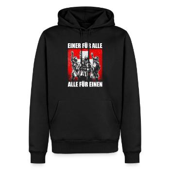 Schweiz Schweizer Rütlischwur Patriot Geschenk de - Männer Premium Bio Hoodie - Schwarz - Vorne - Nico (187cm)