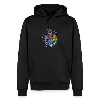 Positives Denken - Männer Premium Bio Hoodie - Schwarz - Vorne - Nico (187cm)