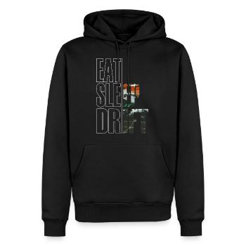 Eat sleep drift - Men’s Premium Organic Hoodie - black - Front - Nico (187cm)