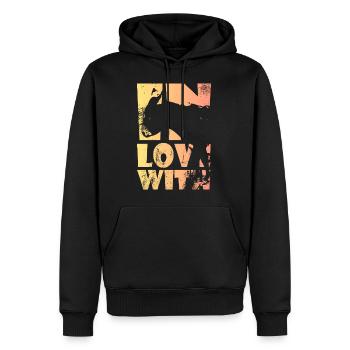 Petit âne ambulant d’âne Cadeau - Sweat à capuche Premium bio Homme - noir - Devant - Nico (187cm)