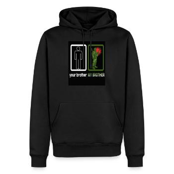Cadeau de guerre de la marine de la police militaire des forces armées de Mariens - Sweat à capuche Premium bio Homme - noir - Devant - Nico (187cm)