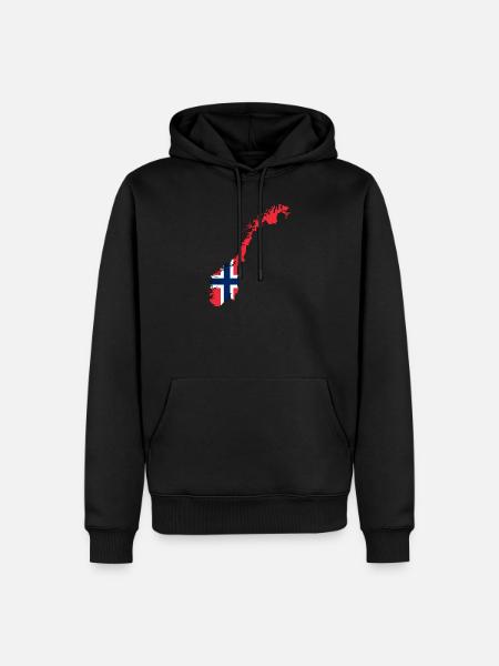 Norway - Men’s Premium Organic Hoodie - black
