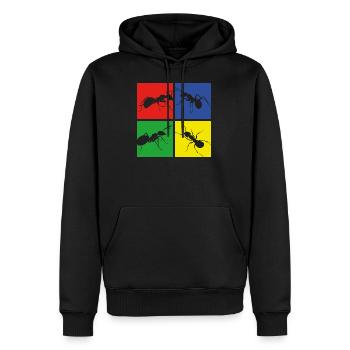 Ameisen - Männer Premium Bio Hoodie - Schwarz - Vorne - Nico (187cm)