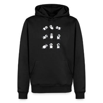 Yoga Panda Meditation Yogi Namaste Zen Gift - Men’s Premium Organic Hoodie - black - Front - Nico (187cm)