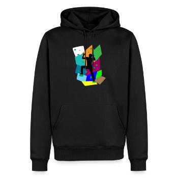 Bouldern Sport Klettern Fels Kletterhalle Geschenk - Männer Premium Bio Hoodie - Schwarz - Vorne - Nico (187cm)