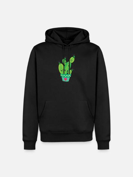 CACTUS - Sweat à capuche Premium bio Homme - noir