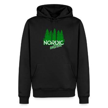 Nordic Walking Fitness Randonnée Sport Formation Cadeau - Sweat à capuche Premium bio Homme - noir - Devant - Nico (187cm)