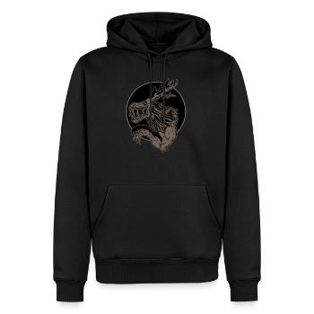 Wendigo Monster Kryptid Tier Biest Demon Geschenk - Männer Premium Bio Hoodie - Schwarz - Vorne - Nico (187cm)