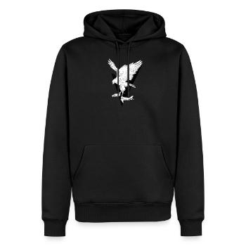 Hawk Fighter - Men’s Premium Organic Hoodie - black - Front - Nico (187cm)