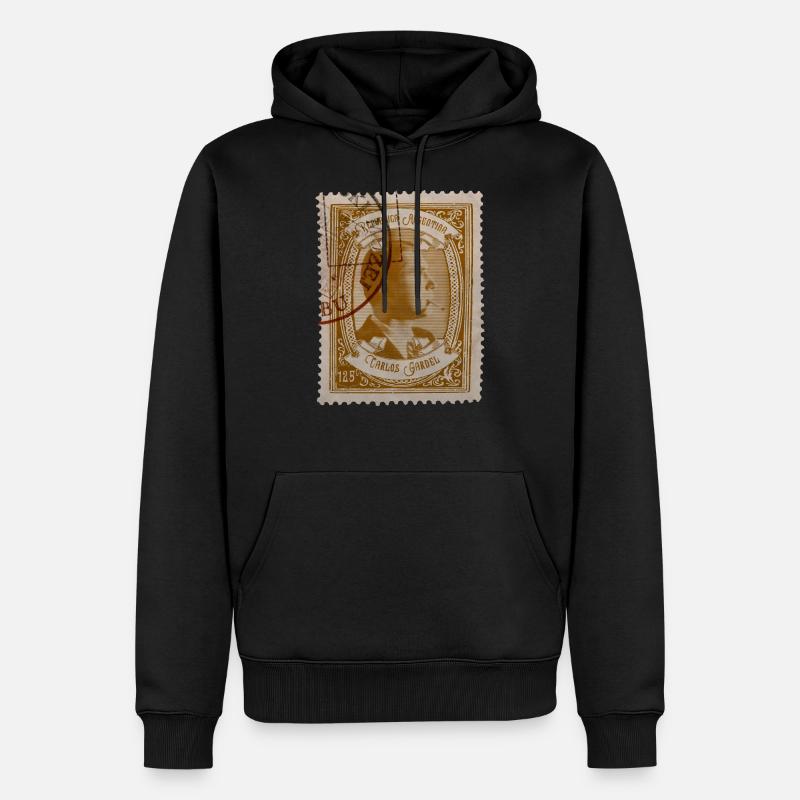 Estampas: Carlos Gardel 1 - Männer Premium Bio Hoodie - Schwarz