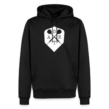 Darts Dart Dartpfeil Geschenk - Männer Premium Bio Hoodie - Schwarz - Vorne - Nico (187cm)