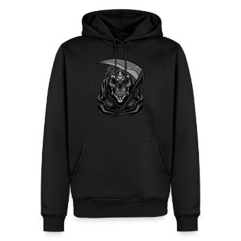 Reaper Dark Skeleton Angel of Death Skull Gift - Sweat à capuche Premium bio Homme - noir - Devant - Nico (187cm)