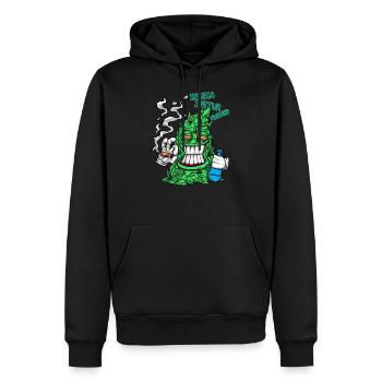 Cannabis Indica Sativa Hybrid Smoking Hemp Gift - Sweat à capuche Premium bio Homme - noir - Devant - Nico (187cm)